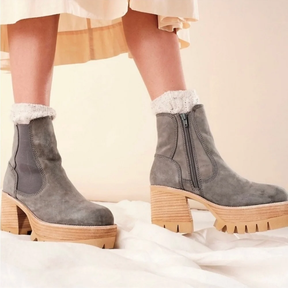 New Free People Jeffrey Campbell Preston Platform Ankle Boots Size 10